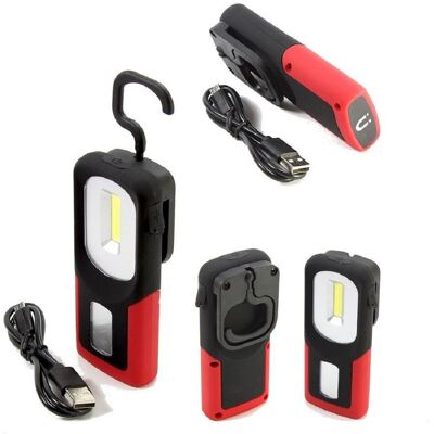 Trade Shop Traesio - Trade Shop - Lampe Arbeit Lampe Magnet Tragbar Led Wiederaufladbar Magnetische Basis Haken - Trade Shop Traesio - Trade Shop - Lampe Arbeit Lampe Magnet Tragbar Led Wiederaufladbar Magnetische Basis Haken -