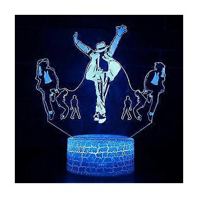 TRUVO 3d-nachtlicht Mit Michael-jackson-effekt, Tischlampe Mit 7 Farbwechseln Und Touch-steuerung, Dekoratives Geschenk Fürs Schlafzimmer (a) TRUVO 3d-nachtlicht Mit Michael-jackson-effekt, Tischlampe Mit 7 Farbwechseln Und Touch-steuerung, Dekoratives Geschenk Fürs Schlafzimmer (a)