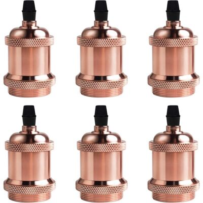 Stoex Vintage Lampenfassung Aluminium 6x E27 Sockel Für Diy Wandleuchte Tisch Deckenleuchte (roségold) Stoex Vintage Lampenfassung Aluminium 6x E27 Sockel Für Diy Wandleuchte Tisch Deckenleuchte (roségold)