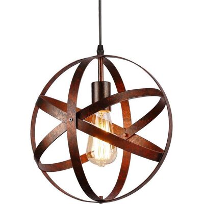 Minkurow Industrielle Pendelleuchte, Retro Design Deckenleuchte Metall Pendelleuchte Lampenschirm Pendelleuchte Mit E27 Fassung Küche Restaurant Lampe, 220v, Ø30cm, Rost Minkurow Industrielle Pendelleuchte, Retro Design Deckenleuchte Metall Pendelleuchte Lampenschirm Pendelleuchte Mit E27 Fassung Küche Restaurant Lampe, 220v, Ø30cm, Rost