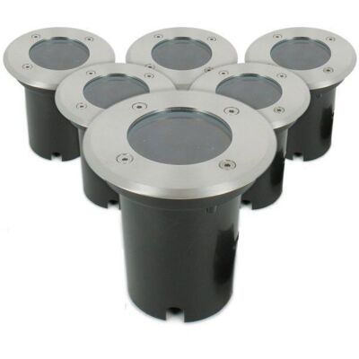 ARUM LIGHTING Edelstahl Boden-Spots - 6er Set - IP67 ARUM LIGHTING Edelstahl Boden-Spots - 6er Set - IP67