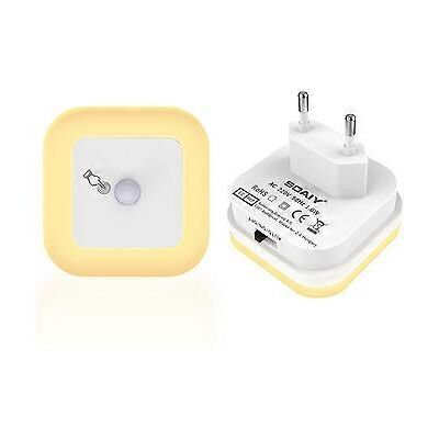 TRUVO Dimmbares Led-nachtlicht Mit Bewegungsmelder, 2 Fassungen, Stufenlos Einstellbare Helligkeit, 3 Modi (auto/ein/aus), D TRUVO Dimmbares Led-nachtlicht Mit Bewegungsmelder, 2 Fassungen, Stufenlos Einstellbare Helligkeit, 3 Modi (auto/ein/aus), D