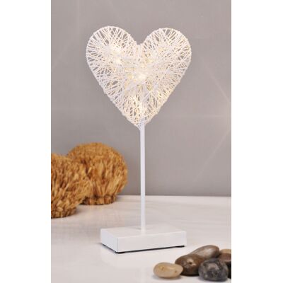 Spetebo - Led Deko Herz Warmweiß - 10 Led - Metall Tischlampe Mit Papierschirm - Deko Leuchte Herz Hochzeit Verlobung Spetebo - Led Deko Herz Warmweiß - 10 Led - Metall Tischlampe Mit Papierschirm - Deko Leuchte Herz Hochzeit Verlobung