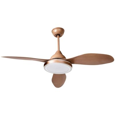Beliani Deckenventilator mit Licht - Braun - LED-Ambientebeleuchtung - Fernbedienung - 8h Timer - Deckenventilator Beliani Deckenventilator mit Licht - Braun - LED-Ambientebeleuchtung - Fernbedienung - 8h Timer - Deckenventilator