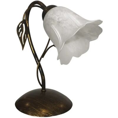 E-ENERGY Lume Teresa Tischlampe 1 Licht E14 Braun/gold Mit Weißem Spiegeldiffusor E-ENERGY Lume Teresa Tischlampe 1 Licht E14 Braun/gold Mit Weißem Spiegeldiffusor