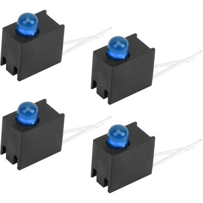HEAT 100 Stück 3 Mm Led-lampenschirm-set Mit Halterung, Seitliches Einzelloch, Industriezubehör, Blaues Licht HEAT 100 Stück 3 Mm Led-lampenschirm-set Mit Halterung, Seitliches Einzelloch, Industriezubehör, Blaues Licht
