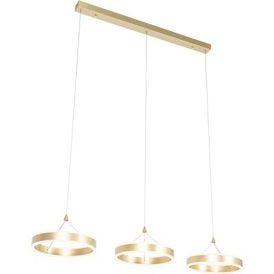 QAZQA Messing Lyani Hängelampe mit Dimmbar 3-Licht QAZQA Messing Lyani Hängelampe mit Dimmbar 3-Licht