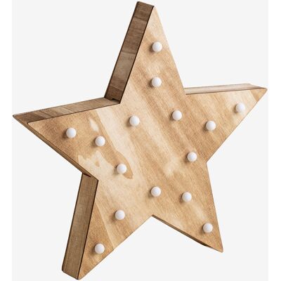 Holzstern Mit Led-leuchten Lliva Braun Natur - Sklum Holzstern Mit Led-leuchten Lliva Braun Natur - Sklum