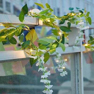 Minkurow Led Lichterketten Künstliche Glyzinien 2m 20 Led Lichtperlen Für Garten Outdoor Wand Dschungel Party Hochzeit Bogen Blumendekoration Minkurow Led Lichterketten Künstliche Glyzinien 2m 20 Led Lichtperlen Für Garten Outdoor Wand Dschungel Party Hochzeit Bogen Blumendekoration