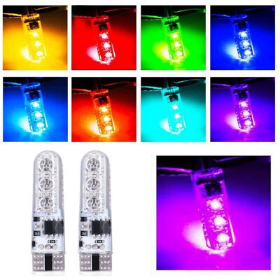 HEAT 4er-pack T10 Smd 5050 Rgb Mehrfarben-led-lampen Für Die Fahrzeuginnenbeleuchtung Mit Fernbedienung HEAT 4er-pack T10 Smd 5050 Rgb Mehrfarben-led-lampen Für Die Fahrzeuginnenbeleuchtung Mit Fernbedienung