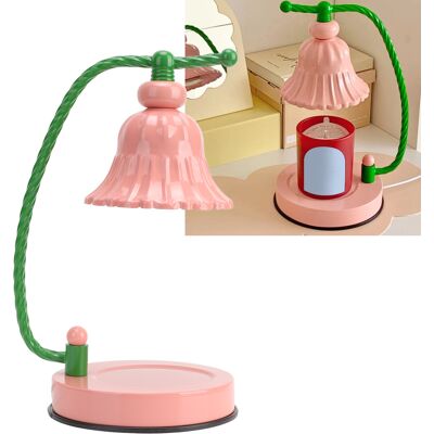 JUTE Kerzenwärmer-lampe, Klassische Form, Einstellbare Helligkeit, Rosa, Dekorative Tischlampe, Nachtlicht, Europäischer Standard JUTE Kerzenwärmer-lampe, Klassische Form, Einstellbare Helligkeit, Rosa, Dekorative Tischlampe, Nachtlicht, Europäischer Standard