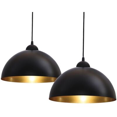 B.K.LICHT - Pendelleuchten Set of 2 - E27, Max 60W, Metall B.K.LICHT - Pendelleuchten Set of 2 - E27, Max 60W, Metall