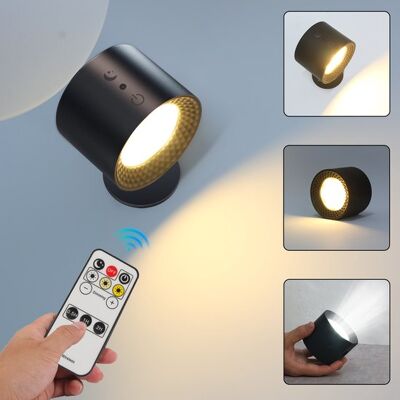 OEM Magnetische Wandleuchte, Usb-aufladbar, Dreifarbige Farbtemperaturregelung, Innenwandleuchte, Fernbedienung, Led-nachtlicht – Schwarz OEM Magnetische Wandleuchte, Usb-aufladbar, Dreifarbige Farbtemperaturregelung, Innenwandleuchte, Fernbedienung, Led-nachtlicht – Schwarz