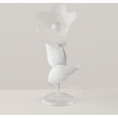 BONETTI ILLUMINA Weiß Silber Eisen Tischlampe Ein Licht Alabaster Weiß Glas 19x H36 Cm BONETTI ILLUMINA Weiß Silber Eisen Tischlampe Ein Licht Alabaster Weiß Glas 19x H36 Cm