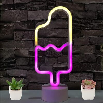 Minkurow Neonlicht-schild, Led-eis Am Stiel, Nachtlicht, Neon-usb-/batteriebetriebene Wanddekoration Für Party, Geburtstag, Kinderzimmer, Weihnachtsbeleuchtung, Wohnzimmer, Wohnzimmer Minkurow Neonlicht-schild, Led-eis Am Stiel, Nachtlicht, Neon-usb-/batteriebetriebene Wanddekoration Für Party, Geburtstag, Kinderzimmer, Weihnachtsbeleuchtung, Wohnzimmer, Wohnzimmer