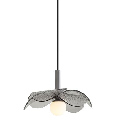 Qazqa Designer-pendelleuchte Silber Mit Rauchglas - Kemner Qazqa Designer-pendelleuchte Silber Mit Rauchglas - Kemner