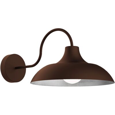 Lumicom Parigina Wandleuchte - Metall Corten Braun/Silberblatt - 30cm Lumicom Parigina Wandleuchte - Metall Corten Braun/Silberblatt - 30cm