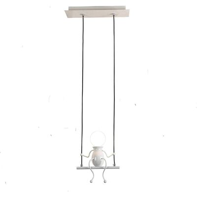 STOEX Moderne Pendelleuchte Kreative Puppe Eisen Menschen Schaukel Kinder Hängelampe Wohnzimmer Schlafzimmer Kreatives Licht (weiß) STOEX Moderne Pendelleuchte Kreative Puppe Eisen Menschen Schaukel Kinder Hängelampe Wohnzimmer Schlafzimmer Kreatives Licht (weiß)