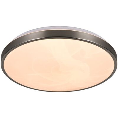 Trio Led-deckenleuchte Fena Ø38,5 Cm Nickel Matt Dip-switch Deckenlampen Trio Led-deckenleuchte Fena Ø38,5 Cm Nickel Matt Dip-switch Deckenlampen