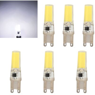 JUTE Miniatur-g9-cob-lampen, G9-silikonlampen, Dimmbare Cob-lampen, Speziallampen Für Pendelleuchten, Deckenleuchten, Wandleuchten Und Tischlampen, 6 Lampen/verkauf, Weißes Licht. JUTE Miniatur-g9-cob-lampen, G9-silikonlampen, Dimmbare Cob-lampen, Speziallampen Für Pendelleuchten, Deckenleuchten, Wandleuchten Und Tischlampen, 6 Lampen/verkauf, Weißes Licht.