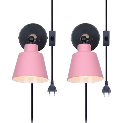 STOEX 2pcs Wandlampe Mit Schalter Und Stecker, Modern Aus Eisen Holz Wandleuchte Verstellbare Für Wohnzimmer Schlafzimmer Flur Treppenhaus STOEX 2pcs Wandlampe Mit Schalter Und Stecker, Modern Aus Eisen Holz Wandleuchte Verstellbare Für Wohnzimmer Schlafzimmer Flur Treppenhaus