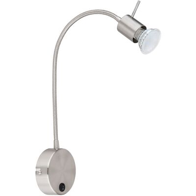 ETC-SHOP - GU10 Flexible Wandlampe - Nickel Matt ETC-SHOP - GU10 Flexible Wandlampe - Nickel Matt