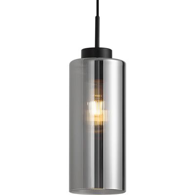 Qazqa Art Deco Pendelleuchte Schwarz Mit Rauchglas Für Qazqa Art Deco Pendelleuchte Schwarz Mit Rauchglas Für