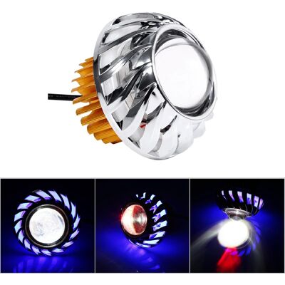 HEAT Led-motorradscheinwerfer Mit Halo-linse, Blauem Engel-/dämonenaugen-design Einzigartiger Motorradscheinwerfer Mit Engel-/dämonenbeleuchtung. HEAT Led-motorradscheinwerfer Mit Halo-linse, Blauem Engel-/dämonenaugen-design Einzigartiger Motorradscheinwerfer Mit Engel-/dämonenbeleuchtung.