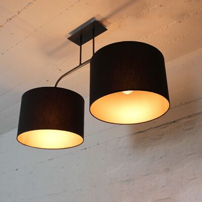 LICHT-ERLEBNISSE Loft Deckenlampe Alice Mit Schwarzen Schirmen LICHT-ERLEBNISSE Loft Deckenlampe Alice Mit Schwarzen Schirmen
