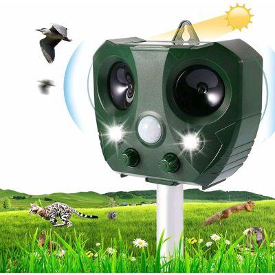 Minkurow Ultraschall-tiervertreiber – Wasserdichter, Solarbetriebener Tiervertreiber – Für Garten, Bauernhof, Hof, 5 Modi, Bewegungssensor Und Leistungsstarkes Blinkendes Led-licht Minkurow Ultraschall-tiervertreiber – Wasserdichter, Solarbetriebener Tiervertreiber – Für Garten, Bauernhof, Hof, 5 Modi, Bewegungssensor Und Leistungsstarkes Blinkendes Led-licht
