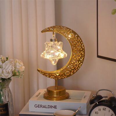 OEM Led-nachtlicht Mit Eisenmotiven, Sternen, Mond Und Kugeln – Orientalische Partydekoration, Tischlampe, Geeignet Fürs Schlafzimmer, Stilvolle Lampe OEM Led-nachtlicht Mit Eisenmotiven, Sternen, Mond Und Kugeln – Orientalische Partydekoration, Tischlampe, Geeignet Fürs Schlafzimmer, Stilvolle Lampe