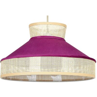 Beliani Pink Natur Rattan Hängeleuchte - Boho Beleuchtung Beliani Pink Natur Rattan Hängeleuchte - Boho Beleuchtung