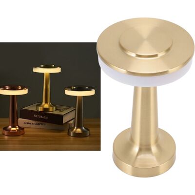 JUTE Retro-led-tischleuchte Mit Touch-funktion, Tragbar, 3 Farbtemperaturstufen, Wiederaufladbar, Nachtlicht Für Hotels, Goldfarben JUTE Retro-led-tischleuchte Mit Touch-funktion, Tragbar, 3 Farbtemperaturstufen, Wiederaufladbar, Nachtlicht Für Hotels, Goldfarben