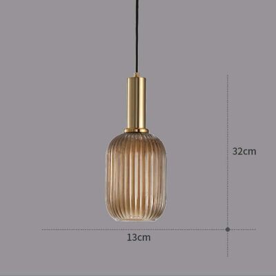 Minkurow Kronleuchter Für Den Innenbereich, Industrielle Pendelleuchten, Moderne E27-fassung, Lampenschirm, Decke, Gestreiftes Glas, Pendelleuchte (grau, S 13 Cm) Minkurow Kronleuchter Für Den Innenbereich, Industrielle Pendelleuchten, Moderne E27-fassung, Lampenschirm, Decke, Gestreiftes Glas, Pendelleuchte (grau, S 13 Cm)