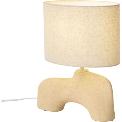 Qazqa Wabi Sabi Tischleuchte Beige Mit Leinenschirm 35 Cm - Qazqa Wabi Sabi Tischleuchte Beige Mit Leinenschirm 35 Cm -