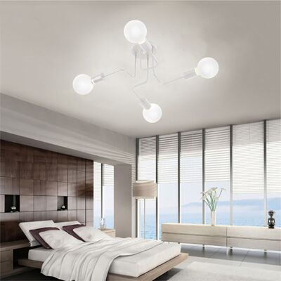 AXHUP Vintage Industrielle Deckenleuchte - E27 4-Lichter Modern Pendellampe AXHUP Vintage Industrielle Deckenleuchte - E27 4-Lichter Modern Pendellampe