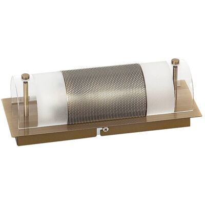 LICHT-ERLEBNISSE Wandleuchte Schmal B: 24 Cm E14 Glas Metall Wandlampe Badezimmer Spiegel LICHT-ERLEBNISSE Wandleuchte Schmal B: 24 Cm E14 Glas Metall Wandlampe Badezimmer Spiegel