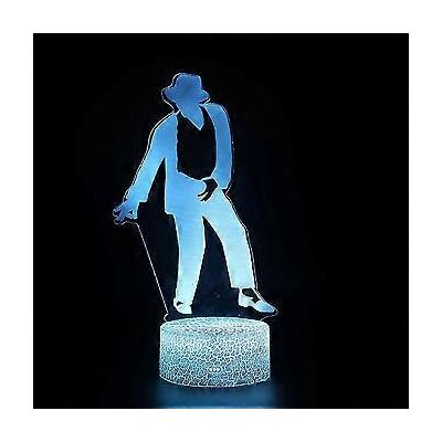 TRUVO 3d-nachtlicht Mit Michael-jackson-effekt, Tischlampe Mit 7 Farbwechseln Und Touch-steuerung, Dekoratives Geschenk Fürs Schlafzimmer (b) TRUVO 3d-nachtlicht Mit Michael-jackson-effekt, Tischlampe Mit 7 Farbwechseln Und Touch-steuerung, Dekoratives Geschenk Fürs Schlafzimmer (b)