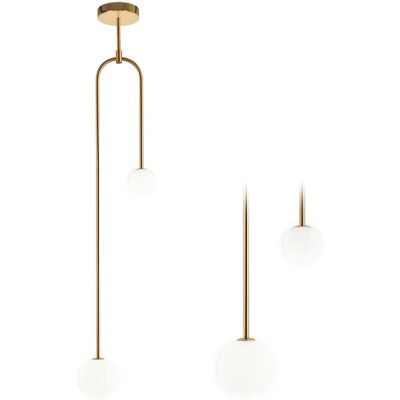 Toolight Gold Pendelleuchte - G9, 2 Punkte, 135cm - Hängeleuchte Toolight Gold Pendelleuchte - G9, 2 Punkte, 135cm - Hängeleuchte