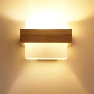 XISRENS Toolight Wandleuchte Für Den Innenbereich Aus Holz, 12 W Dimmbare Wandleuchte, E27-wandleuchte Aus Glas, Laternenwandleuchte, Dreifarbige Wandleuchte Für Den Innenbereich Des Salons XISRENS Toolight Wandleuchte Für Den Innenbereich Aus Holz, 12 W Dimmbare Wandleuchte, E27-wandleuchte Aus Glas, Laternenwandleuchte, Dreifarbige Wandleuchte Für Den Innenbereich Des Salons