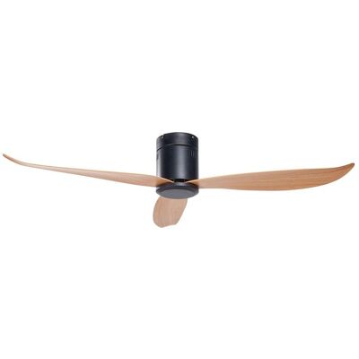 Beliani Deckenventilator Metall Schwarz Helles Holz Effekt - Deckenventilator Beliani Deckenventilator Metall Schwarz Helles Holz Effekt - Deckenventilator