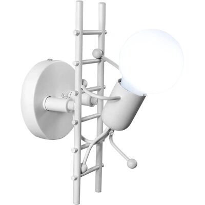 STOEX Moderne Wandleuchte Innen Wandlampe Kreative Humanoid Dekorative E27 Led Für Kinder Zimmer, Schlafzimmer Nachttisch, Treppen, Flur (weiß) STOEX Moderne Wandleuchte Innen Wandlampe Kreative Humanoid Dekorative E27 Led Für Kinder Zimmer, Schlafzimmer Nachttisch, Treppen, Flur (weiß)