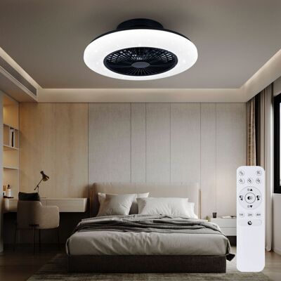 ETC-SHOP - schwarz - mit Beleuchtung - Fernbedienung - Deckenventilator ETC-SHOP - schwarz - mit Beleuchtung - Fernbedienung - Deckenventilator