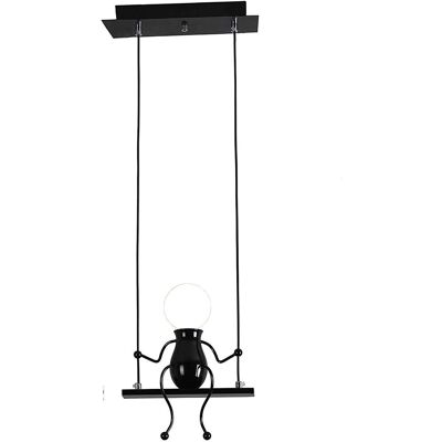STOEX Kreativ Led Pendelleuchte Modern Humanoid Hängelampe E27 Höhenverstellbar Für Kinder Zimmer, Schlafzimmer Nachttisch, Treppen, Flur, Küche (schwarz) STOEX Kreativ Led Pendelleuchte Modern Humanoid Hängelampe E27 Höhenverstellbar Für Kinder Zimmer, Schlafzimmer Nachttisch, Treppen, Flur, Küche (schwarz)