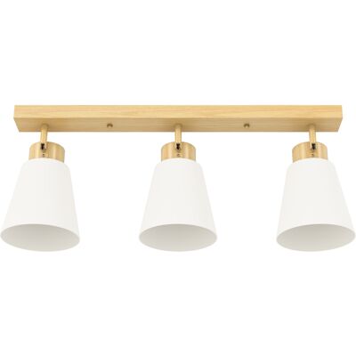 SANS MARQUE Deckenleuchte Led 40w Deckenlampe – 55x13x20 Cm – 1.6 Kg – Aus Glas – Natürlich Inspiriertes Design – Einstellbare Dreifachköpfe – Drei E27-fassungen SANS MARQUE Deckenleuchte Led 40w Deckenlampe – 55x13x20 Cm – 1.6 Kg – Aus Glas – Natürlich Inspiriertes Design – Einstellbare Dreifachköpfe – Drei E27-fassungen