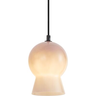 Qazqa Retro-pendelleuchte Schwarz Mit Beigem Glas Für Qazqa Retro-pendelleuchte Schwarz Mit Beigem Glas Für