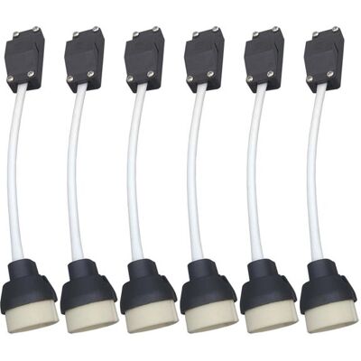 LABLANC (6 Stück) Gu10-lampenfassung Mit Keramiksockel Und Klemmenblock/brücke – Lampensockel-anschlussadapter Für Led- Und Halogenlampen LABLANC (6 Stück) Gu10-lampenfassung Mit Keramiksockel Und Klemmenblock/brücke – Lampensockel-anschlussadapter Für Led- Und Halogenlampen