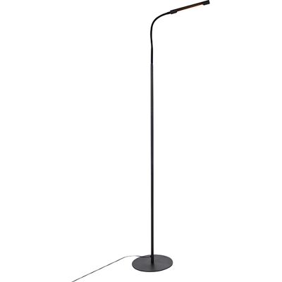 QAZQA Stehlampe mit verstellbarem Arm - Modernes Design - Stahl & Kunststoff - Schwarz QAZQA Stehlampe mit verstellbarem Arm - Modernes Design - Stahl & Kunststoff - Schwarz