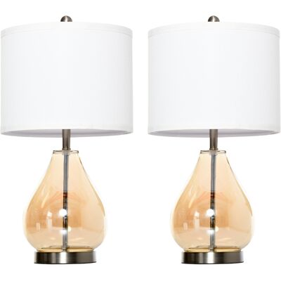 OEM Tischlampe 2er-set Tischleuchte Mit Leinen-lampenschirm, Glas Tropfenförmigen Stangen, Nachttischlampe Mit E27-fassung, Für Schlafzimmer, Wohnzimmer, Weiß OEM Tischlampe 2er-set Tischleuchte Mit Leinen-lampenschirm, Glas Tropfenförmigen Stangen, Nachttischlampe Mit E27-fassung, Für Schlafzimmer, Wohnzimmer, Weiß