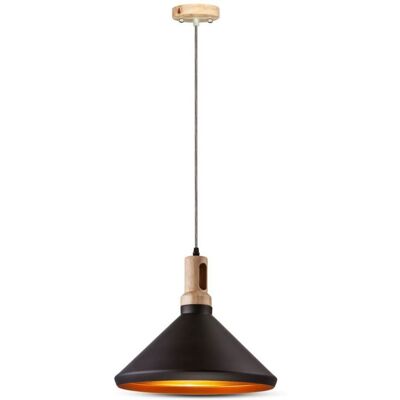 V-Tac Hängeleuchte - Modernes Holzdesign Schwarz IP20 V-Tac Hängeleuchte - Modernes Holzdesign Schwarz IP20